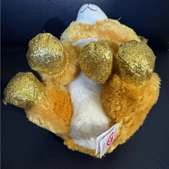 Ty Beanie Glitzy Reindeer Plush Reindeer Toy with Gold Accents - Picture 3 of 7